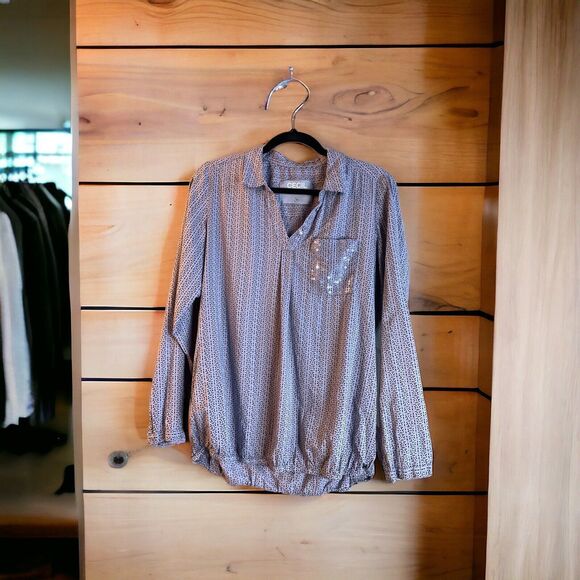 Cecil Women’s Lavender Shirt Medium 3/4 Sleeve‎ - Picture 1 of 3